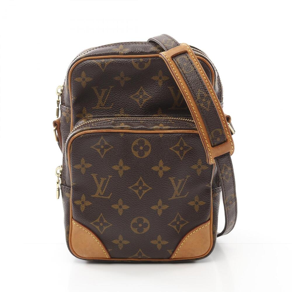 Louis Vuitton Amazon Monogram Shoulder Bag Canvas Leather Brown